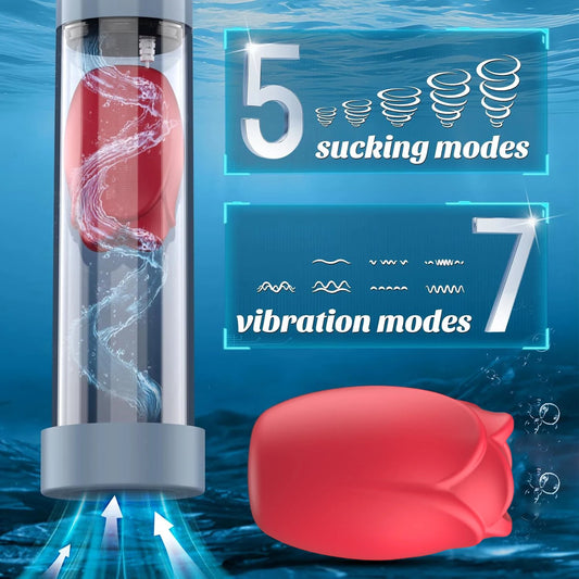 Electric Penis Pump with 5 Suction 6 Training Modes Automatic Male Masturbator LCD Pumps Enlargers Ault Sex Toys For Men