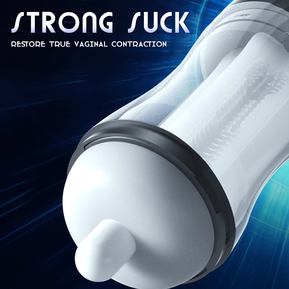 Automatic Sucking Male Masturbators Sex Machine Blowjob Toy Adult Sex Toys for Men Pocket Pussy Stroker Vibration & Suction 18+