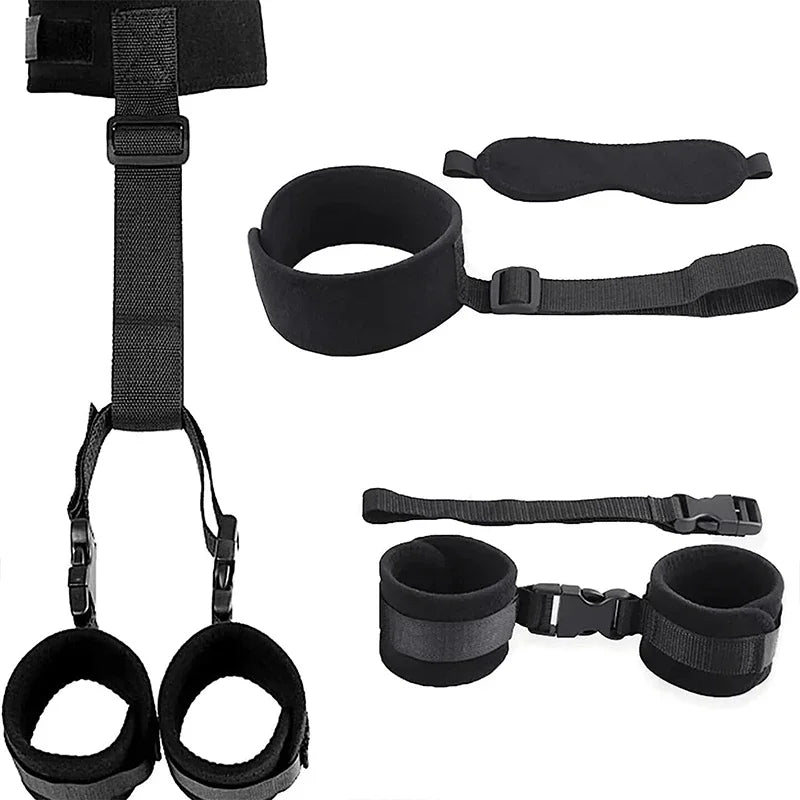 BDSM Couple Nylon Sex Toys Bondage Gear Restraints Women Collar Fetish Sex Products Adult Games Slave Neck Handcuffs Sexshop