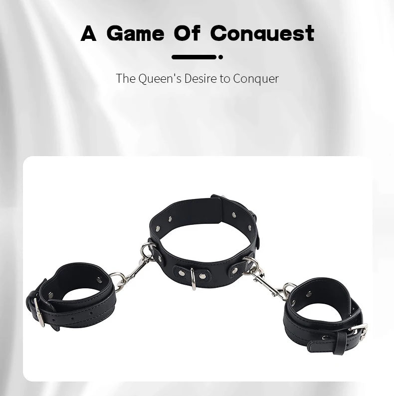 BDSM Sex Bondage Kit Restraints Bondage Restraints Metal Anal Hook Harness Necklace Bondage Handcuffs Adult Sex Toys Bondage Set