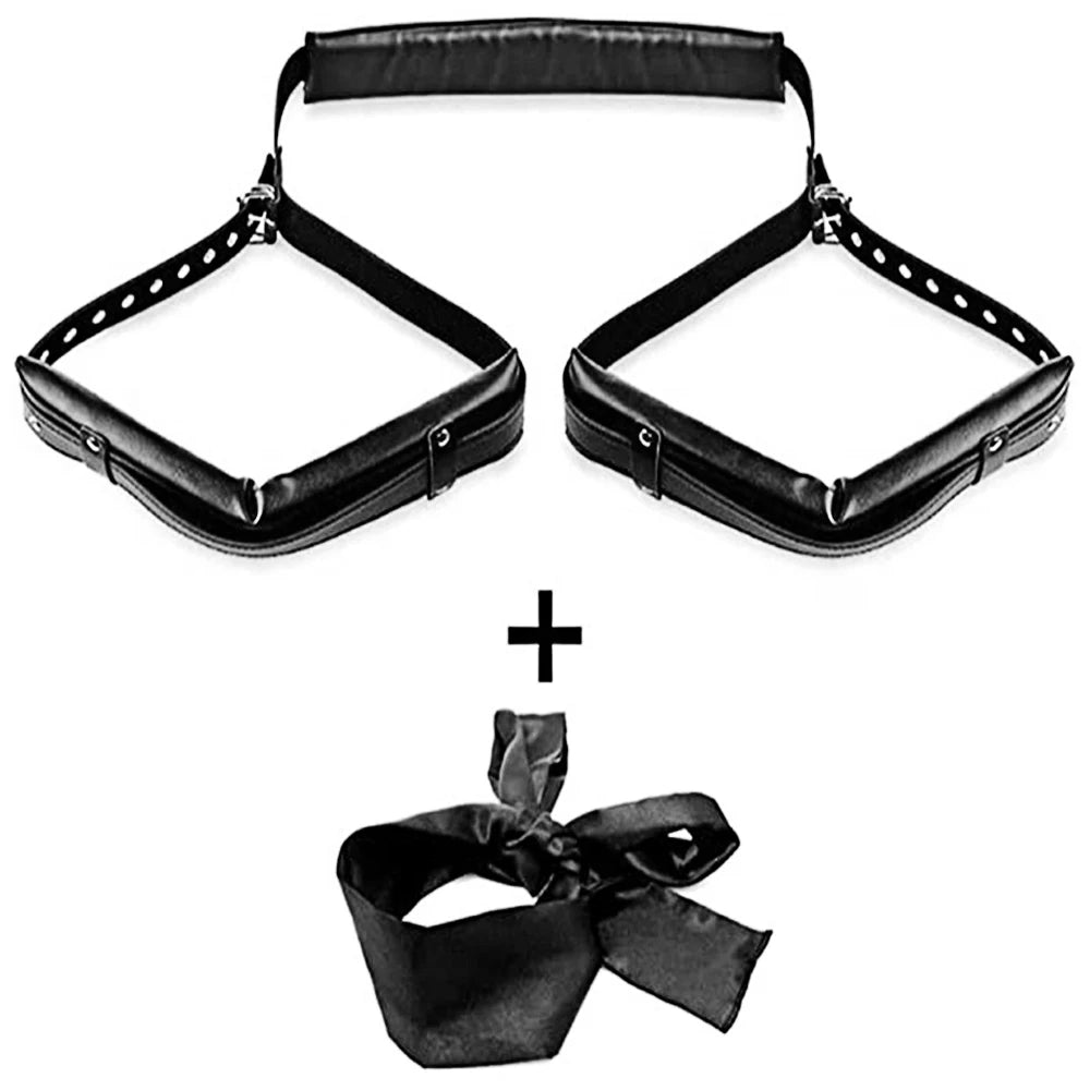 BDSM Neck to Wrist Restraints Bondage Set Adjustable Bondage Set Bed SM Games Play Sex Toys for Women Couples ﻿Adult Goods 18+