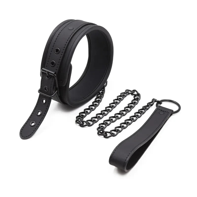 BDSM Sex Bondage Set for Woman - Handcuffs Ankle Cuffs Collar Erotic Sex Toy Kit Adults Games Products