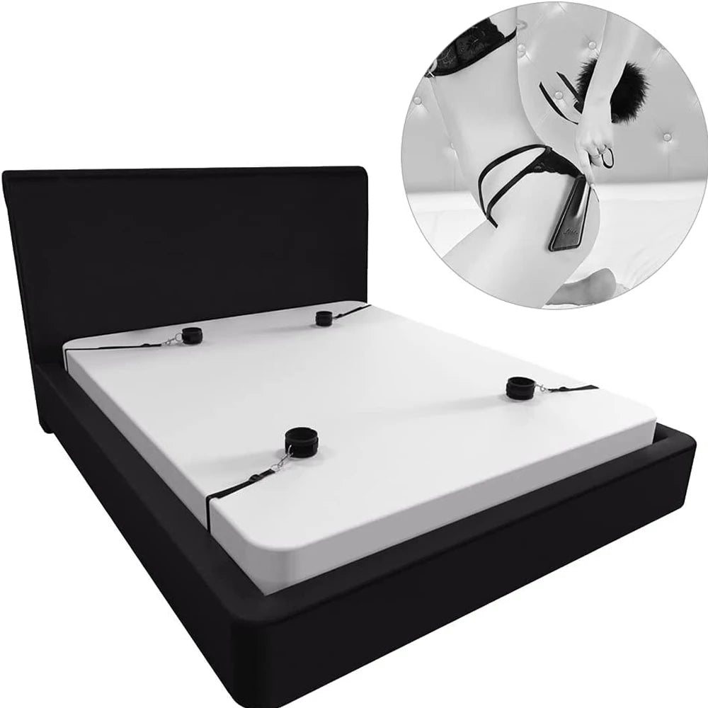 BDSM Neck to Wrist Restraints Bondage Set Adjustable Bondage Set Bed SM Games Play Sex Toys for Women Couples ﻿Adult Goods 18+