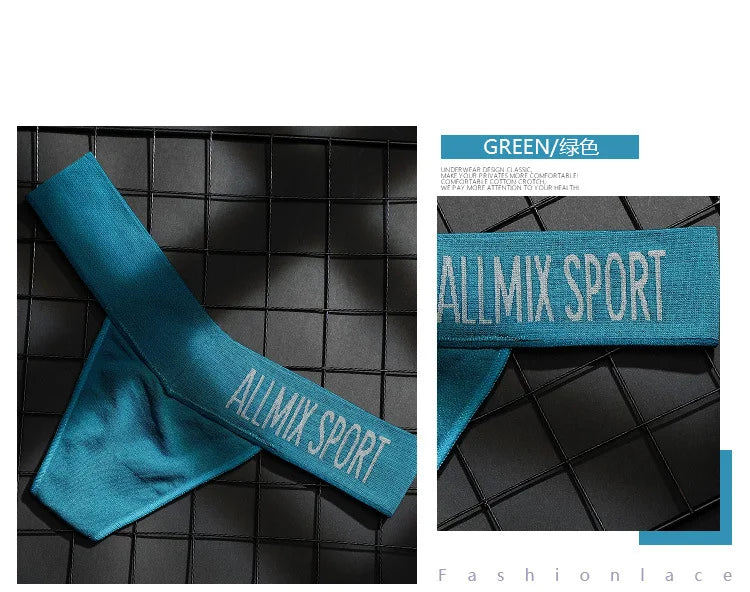 lingerie sexy underwear Unisex Seamless Sports Fitness Letters tanga hombre Deep V Wide Waist Low Waist Seamless Briefs Thong