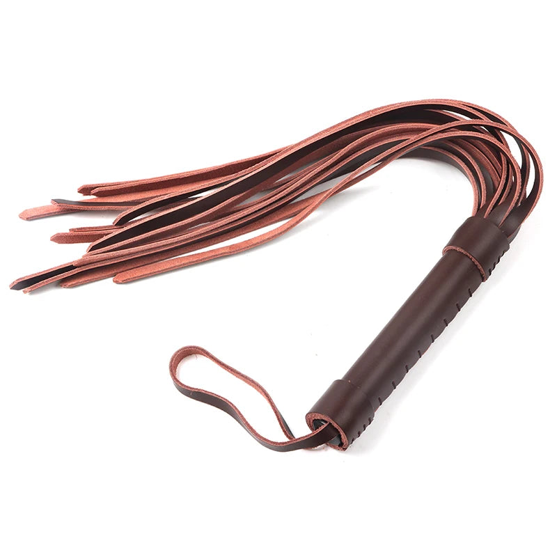 Erotic Leather Flogger BDSM Butt Whipping Adult Sex Games Flirting Crop Outdoor Training KnightHorse Whips Party Supplies