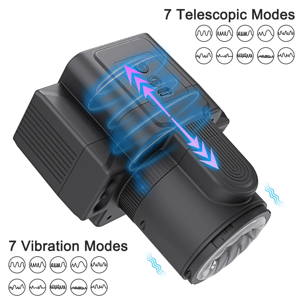 Automatic Masturbators Sex Toys for Men Male Masturbator Cup Thrusting Telescopic Masturbation Piston Open-ended Adult Equipment