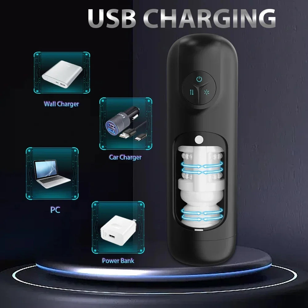 Male Masturbators Automatic Sucks Sex Machines 8 High-Speed Penis stamina Magnify Trainer Vagina Blowjob Adult Sex Toy for Men