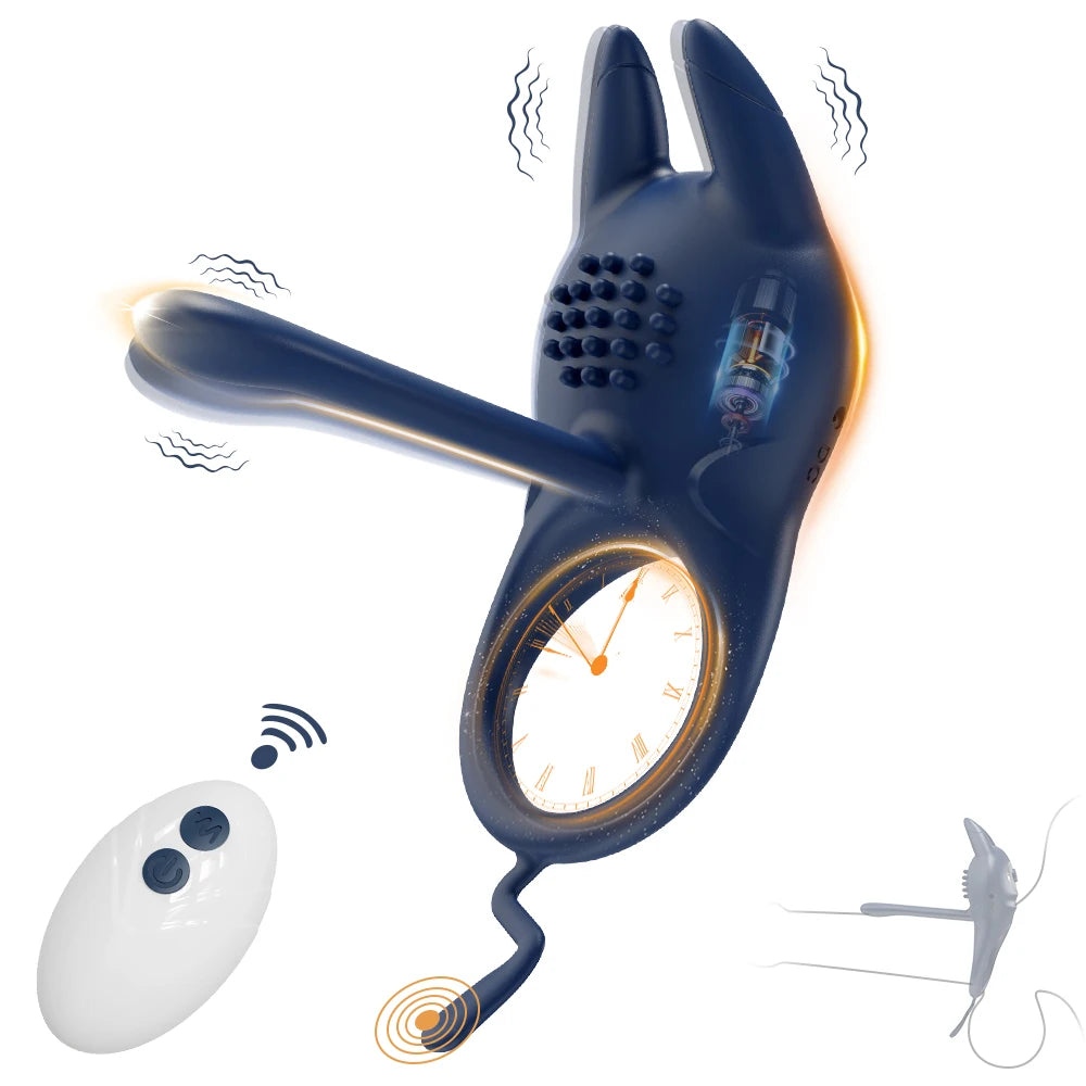 Vibrating Cock Ring for Men Delay Ejaculation Penis Ring Male Penis Massager Vibrator Clitoral Stimulation Sex Toys for Couples