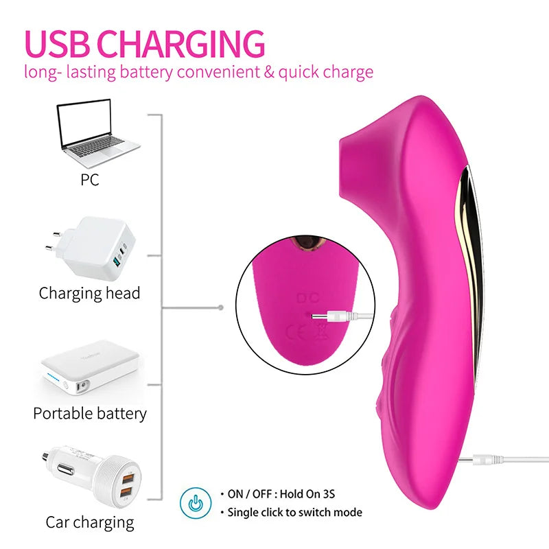 Powerful Sucker Sex Toys Clitoris Sucking Vibrator Female Clit Nipple Oral Vacuum Stimulator Massager Adults for Women Sex Shop