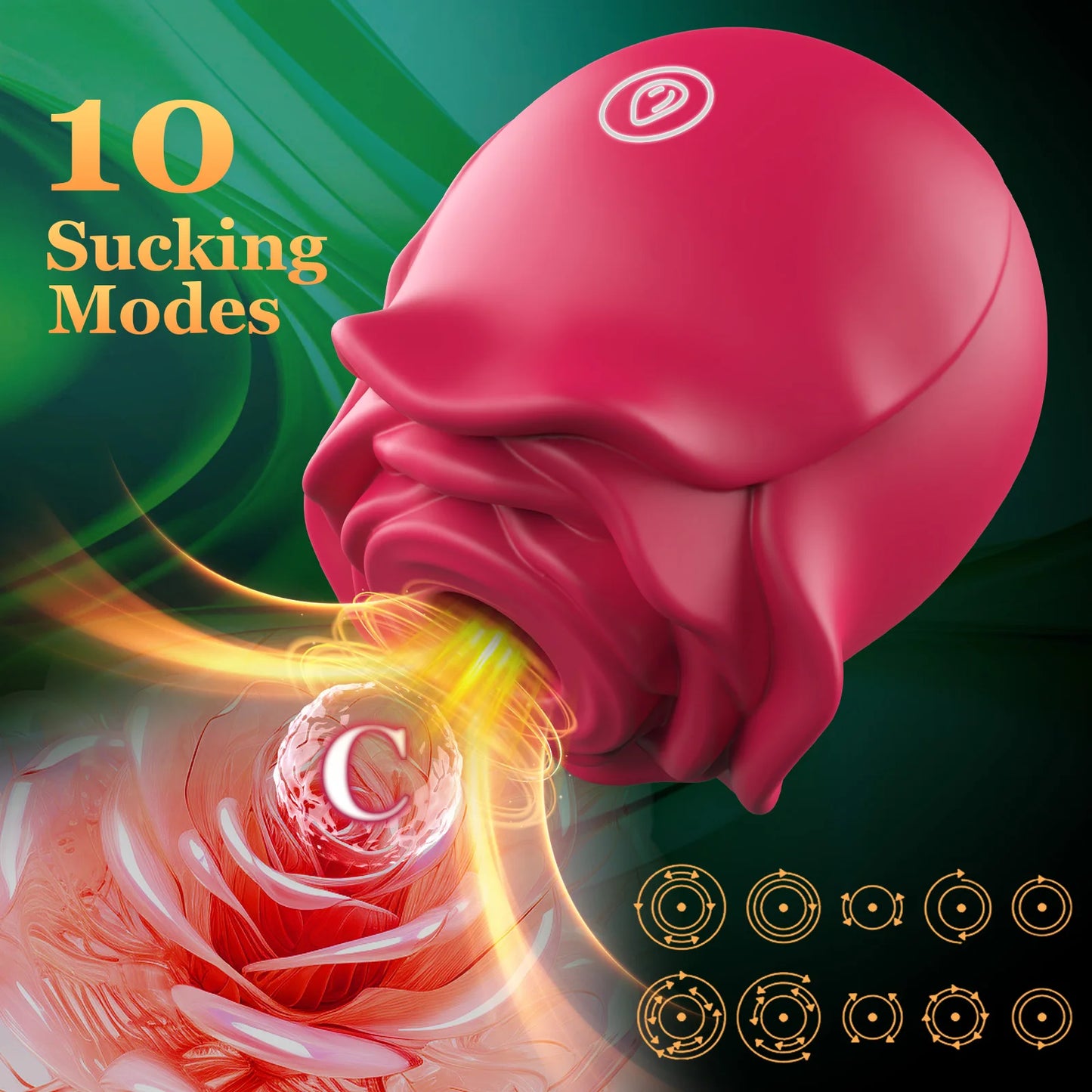 Rose Shape Vagina Sucking Vibrator Nipple Massager Clitoral Vacuum Stimulator Vibrating Female Masturbator Sex Toys for Adults
