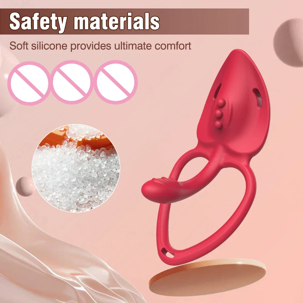 Wearable Panty Vibrator Vibrating Penis Cock Ring APP Remote Control Vibrators Clitoral Stimulator Adult Sex Toys for Women Men