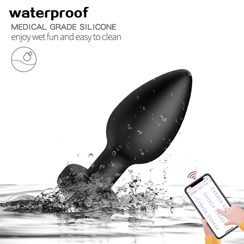 360° Rotation Wireless Control Anal Vibrator APP Bluetooth Butt Plug Men Prostate Massager Male Ass Anal Adult Sex Toys Couples