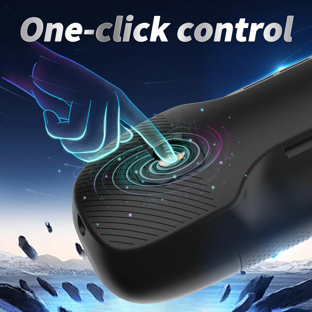 Male Masturbator Adult Sex Toys Automatic Stroker with 9 Thrusting & Rotating 3D Realistic Transparent Textured Sex Machine