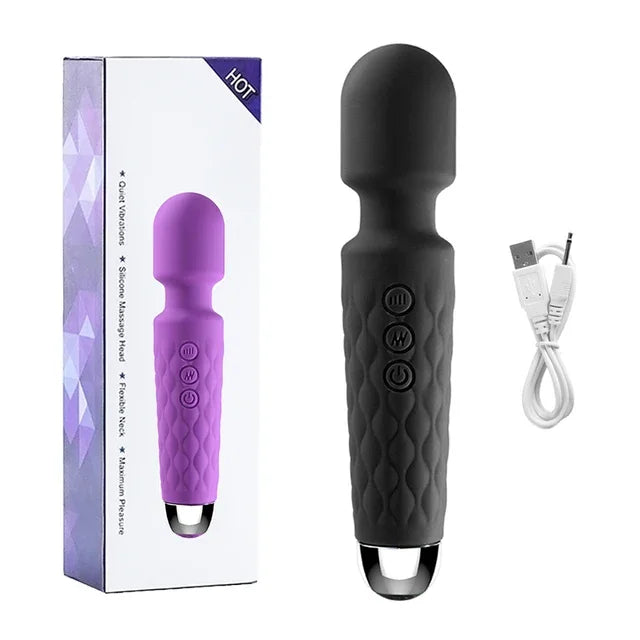 Powerful Handheld Massager Av Vibrator 20 Speed Wand Vibrating Massage Magic Full Body Therapy Motor Dildo Masturbator Sex Toy