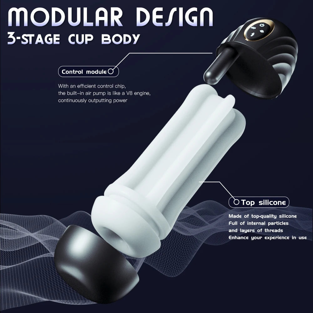 Automatic Sucking Male Masturbators Sex Machine Blowjob Toy Adult Sex Toys for Men Pocket Pussy Stroker Vibration & Suction 18+