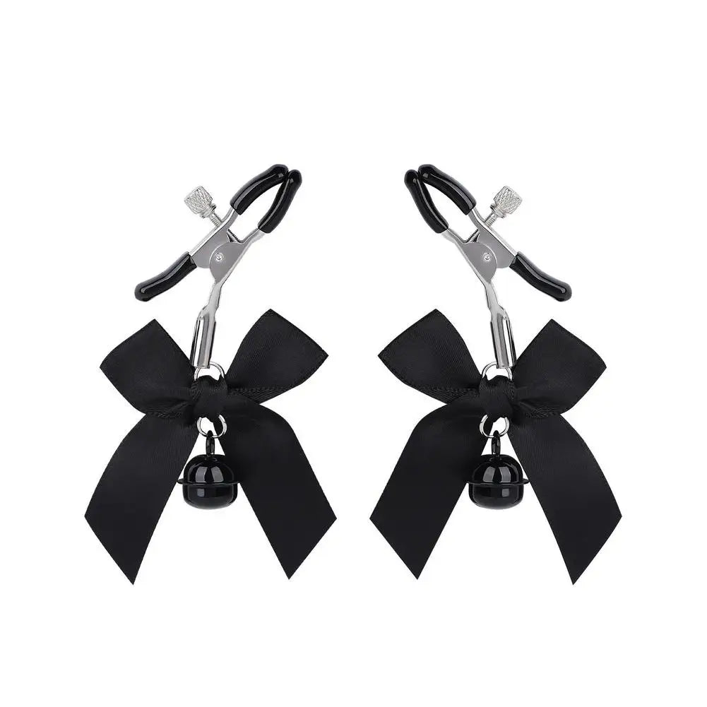 BDSM Sexy Bow Adjustable Nipple Clamp Breast Bdsm Small Bell Adult Fetish Flirting Teasing Sex Toy For Couple Nipple Clip Breast