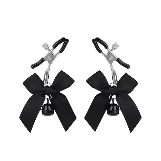 BDSM Sexy Bow Adjustable Nipple Clamp Breast Bdsm Small Bell Adult Fetish Flirting Teasing Sex Toy For Couple Nipple Clip Breast