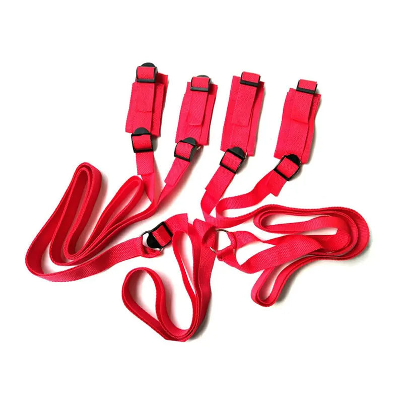 Bdsm Bondage Set 18 Adult Sexy Erotic Accessories Adjustable Bandage Handcuffs And Footcuffs Bed Sex For Woman Couples Toys