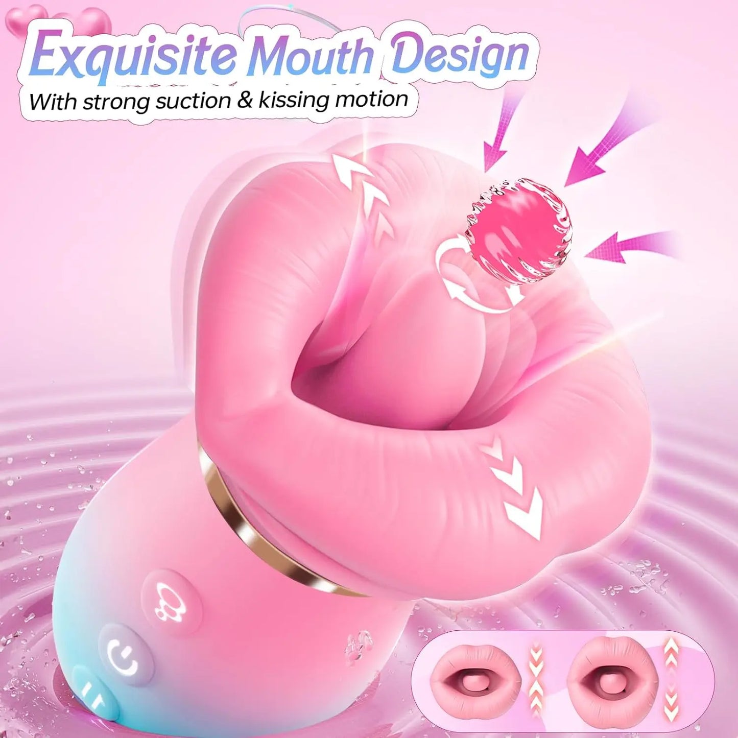 Sucking Vibrator Tongue Licking Sucker Female Oral Clitoris Nipple Stimulator APP Control Vibrating Vacuum Sex Toys for Couples