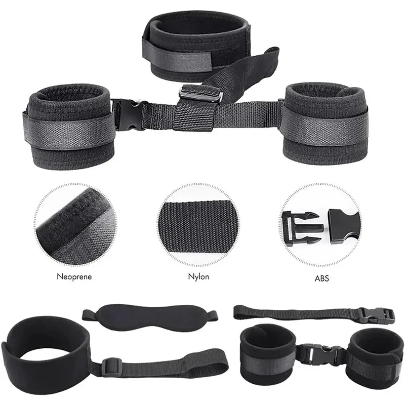 BDSM Couple Nylon Sex Toys Bondage Gear Restraints Women Collar Fetish Sex Products Adult Games Slave Neck Handcuffs Sexshop