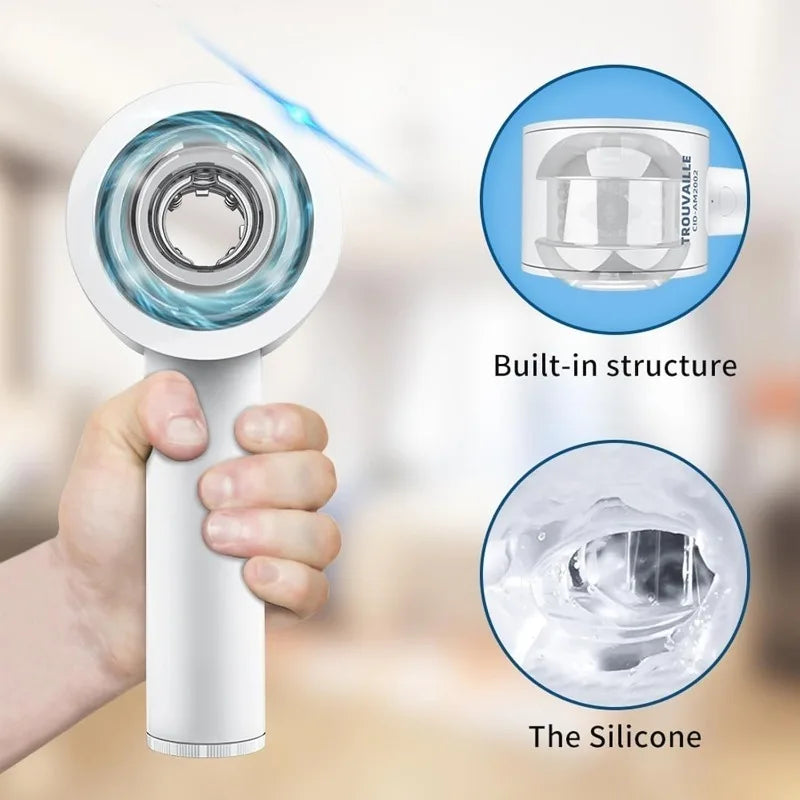Male Masturbator Automatic Blowjob Sex Machine Hands Free Realistic Vagina Vibrator Pocket Masturbators Cup Sex Toys Adult Game