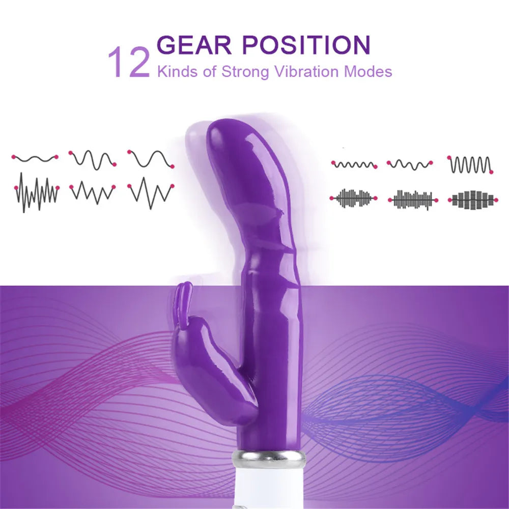 Erotii Powerful Double Head Rabbit Vibrator & Clitoris Stimulator
