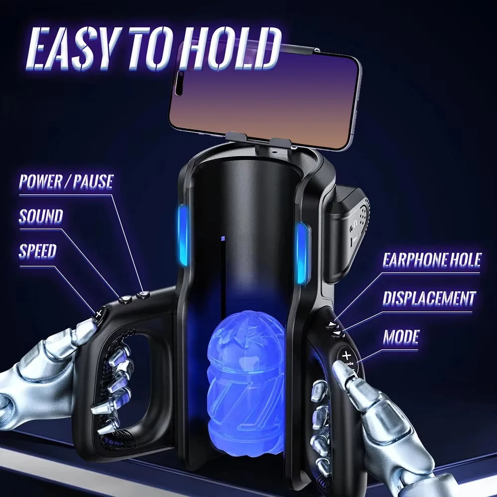 Dual Handles Leten King Sex Machine Electric Thrusting Male Masturbator Orgasm Adult Toys Penis Stimulator