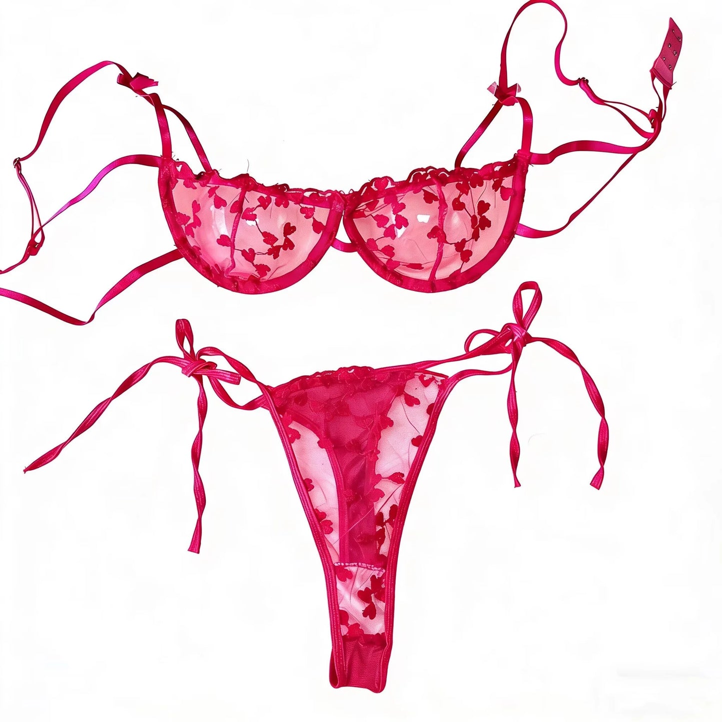 Lingerie Set Women Night Beautiful Sexy 2 Piece Floral Embroidery Underwear Sexy Erotic lingerie underwear Set Erotic Bra set