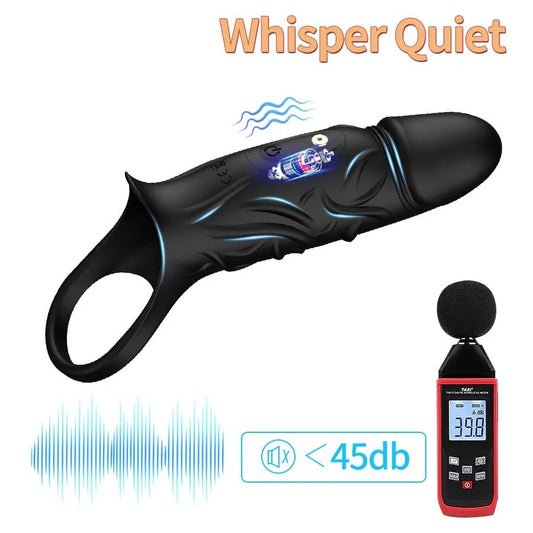 Vibrator Men's Enlargement Thickened Penis Sperm Lock Penile Sexual Crystal Wolf Teeth Set Adult Sex Toy Penis Extender Pump