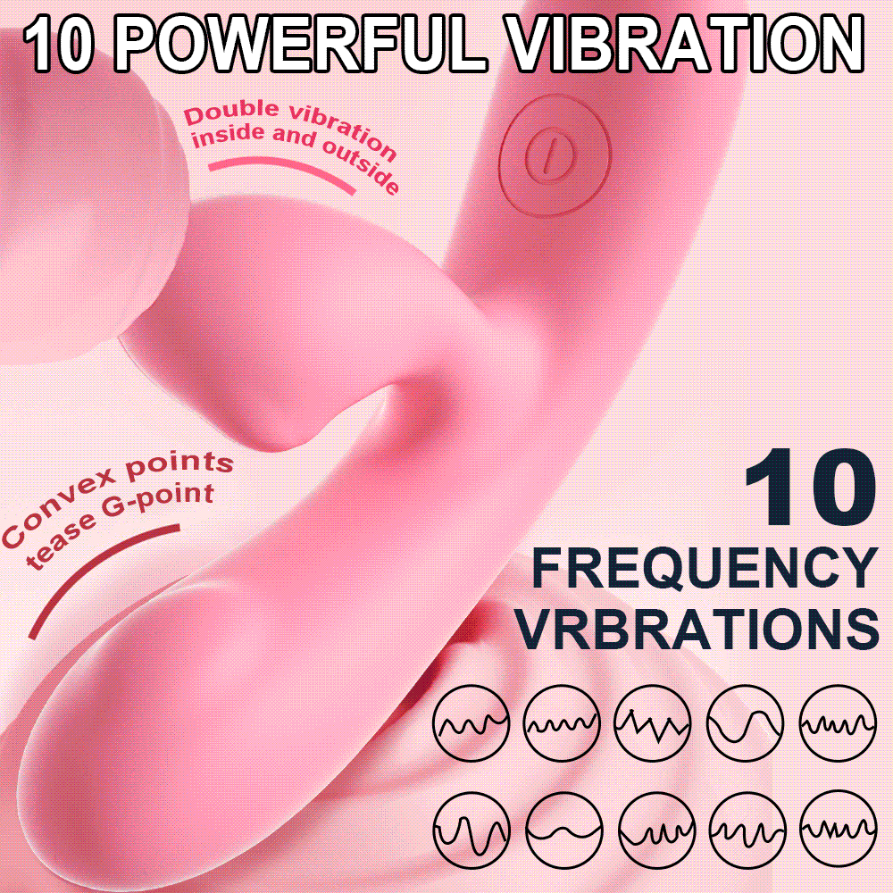 Rabbit Vibrator, Female G-spot Clitoral Stimulator, Vaginal Nipple Masturbation, False Penis, Silent Adult Sex Toy for Women