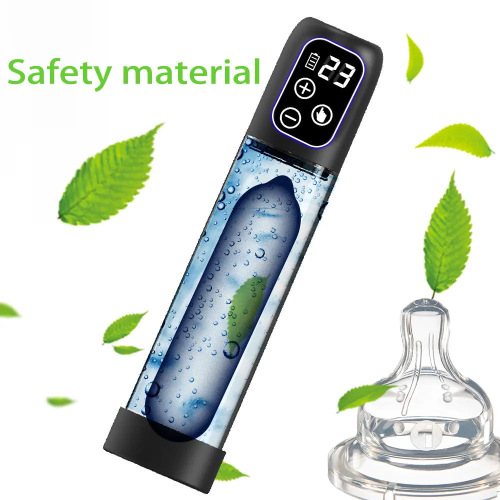 Hydro-Powered Penis Pump - Water-Assisted Enlargement  System for Increased Size, Firmness & Strength  Conditioning, Eco-Frien
