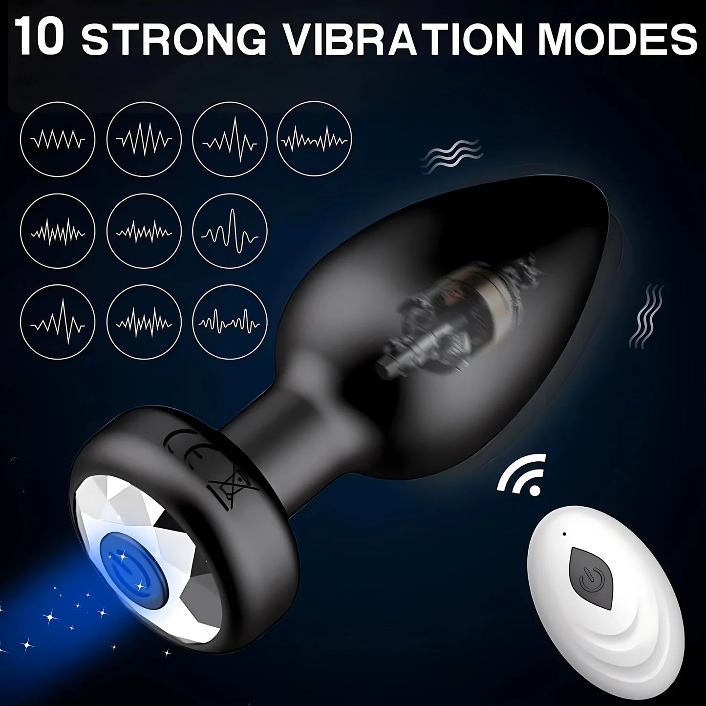 Anal Plug Vibrator for Men/Female Wireless Remote Control Butt Plug Portable Massager Dildo Vibration Sex Toys for Adult Toys
