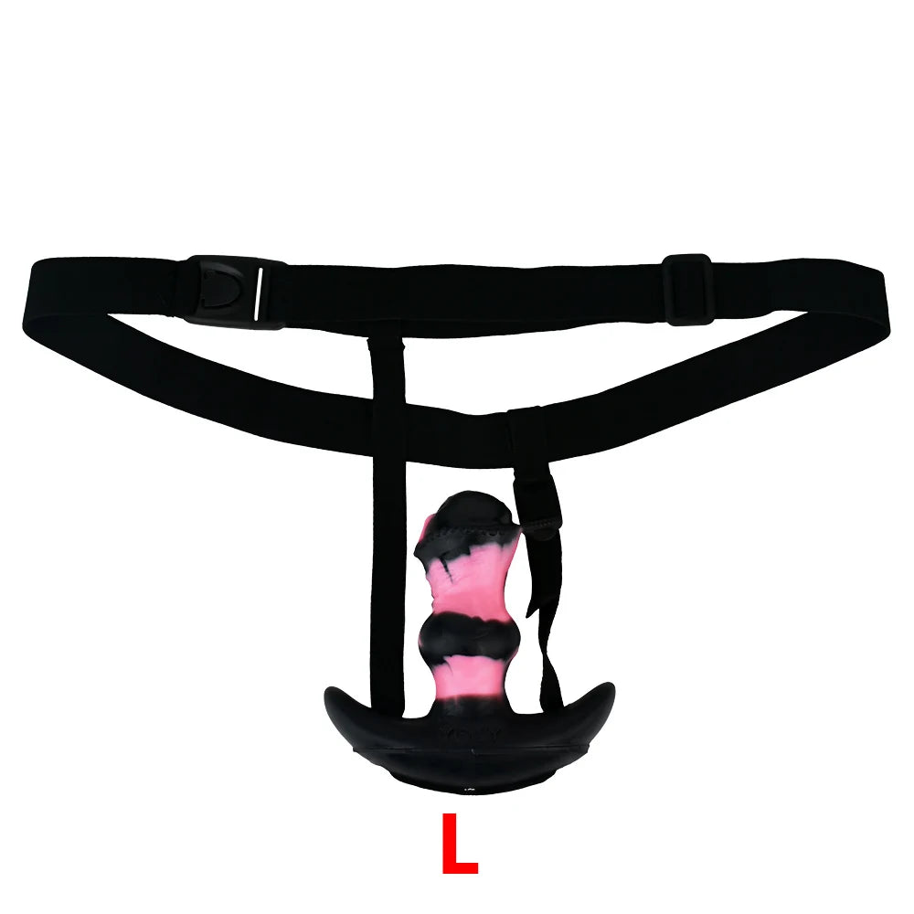 YOCY Mouth Gag Horse Dildo Adjustable Leather Strap on Sex Toy For Couple Game Bondage Muzzles