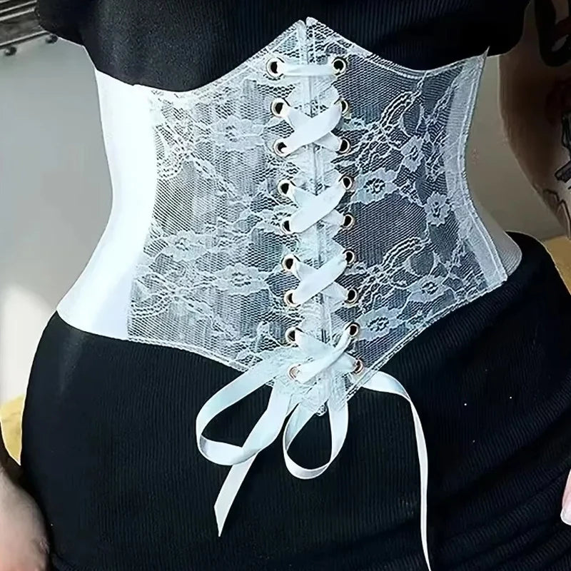Fashionable Waistband Women's Lace-up Corset Belt, Retro Style For Ladies Suitable For Casual Wear And Special Occasions