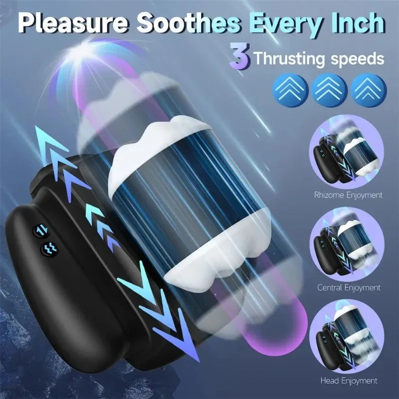 Automatic Sex Machine for Men Telescopic Male Masturbator Cup Vaginal Penetration Pocket Pussy Adult Pleasure Toy