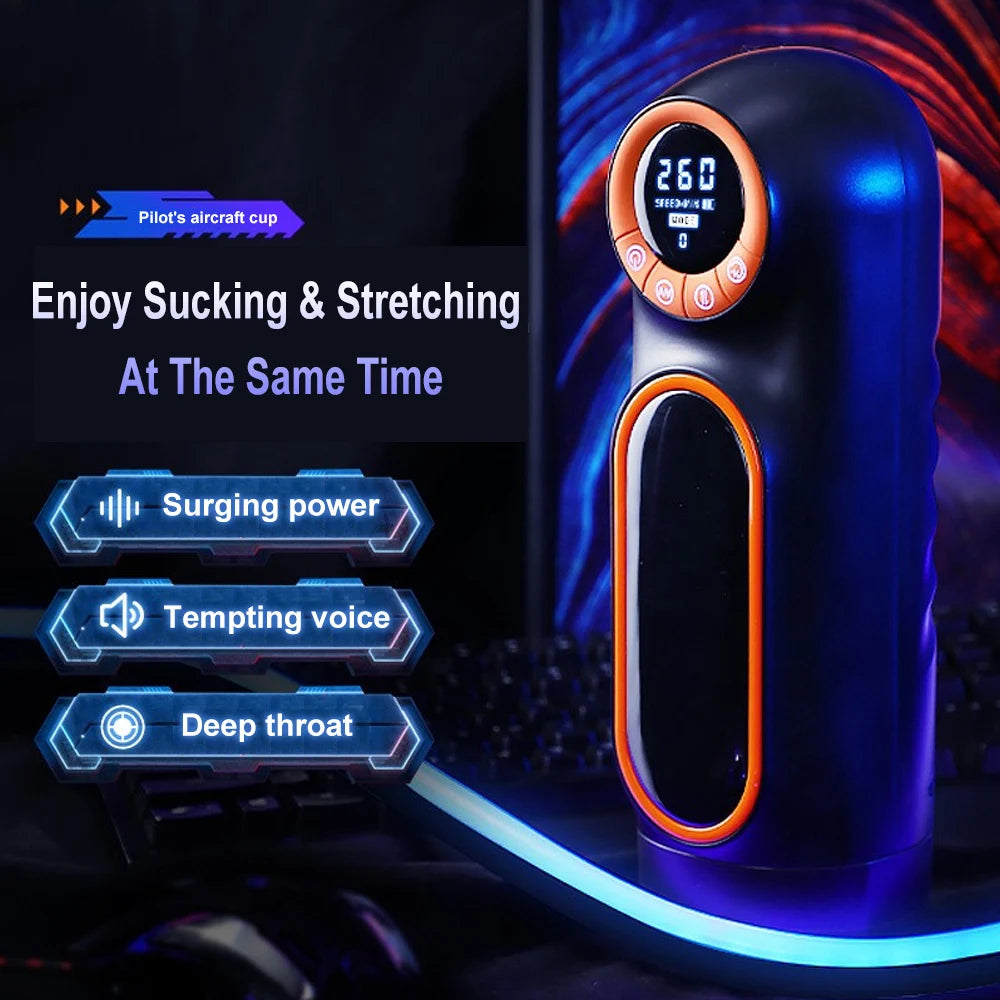Male Masturbation Cup Blowjob Sex Machine For Men Dick Stroker with Thrusting Vibrating Sucking Modes Sexual Pleasure Tools