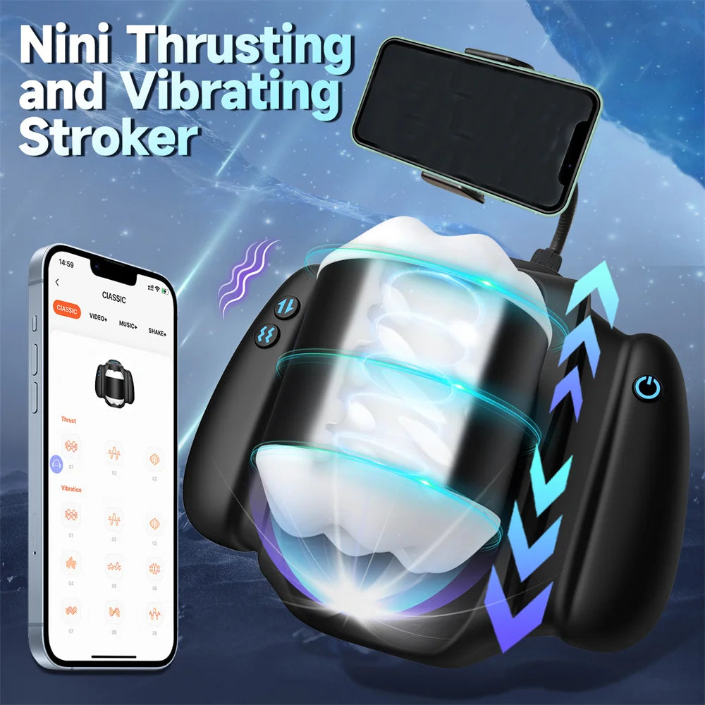 Automatic Sex Machine for Men Telescopic Male Masturbator Cup Vaginal Penetration Pocket Pussy Adult Pleasure Toy