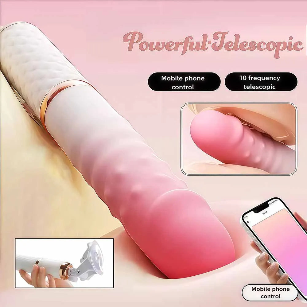 Automatic Telescopic Thrusting Realistic Dildo Vibrator for Women Sex Machine G Spot Clitoral Anal Stimulation Sex Toys Adult 18