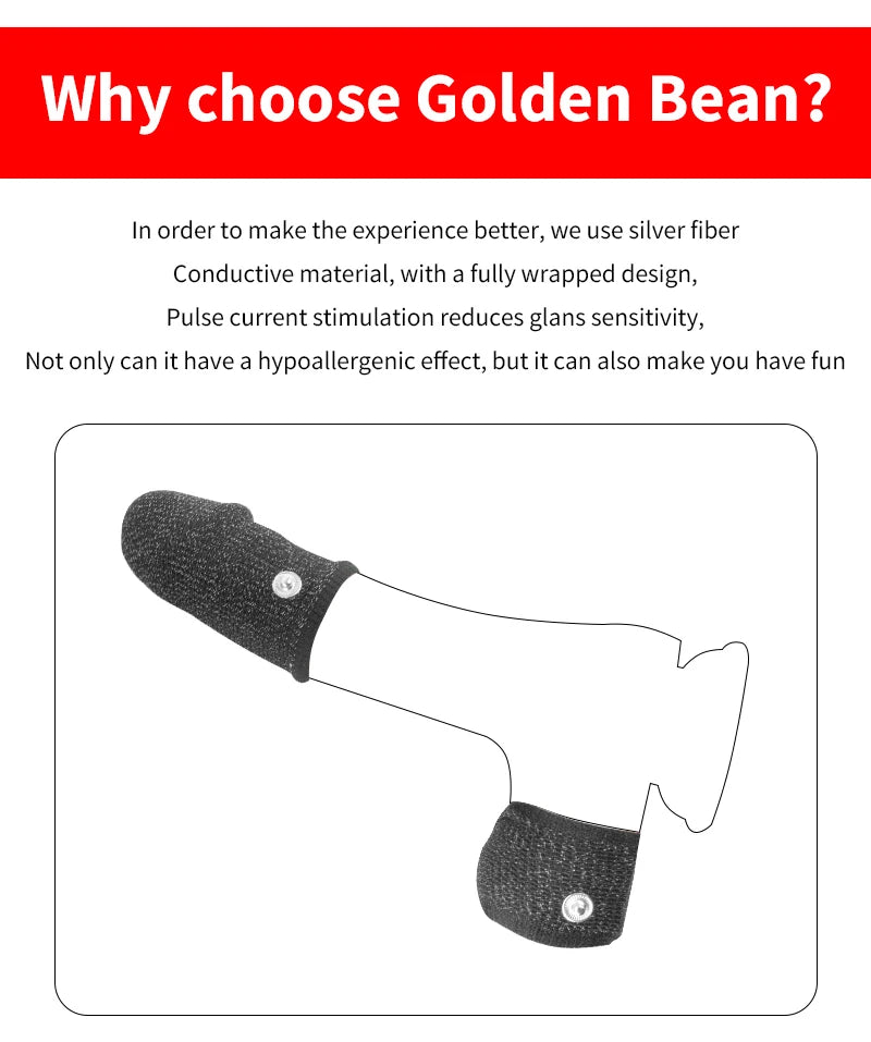 Electric Shock Penis Ring Fabric Massage Scrotum Sleeve Men Dick Testicles Scrotum Chastity Cage Cock Ring Adult Sex Toys