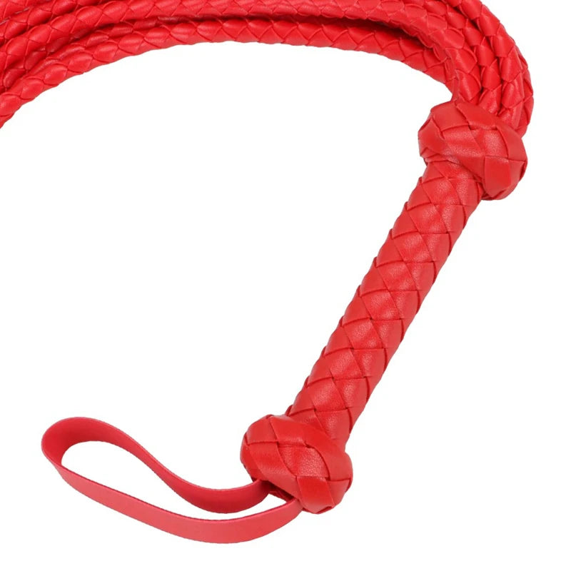 PU Leather Flogger Frisky Imprint Spanking Paddle Beat Submissive Sex Play Horse Crop Training Whip For Equestrian Riding Bat