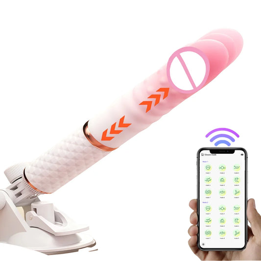 Automatic Telescopic Thrusting Realistic Dildo Vibrator for Women Sex Machine G Spot Clitoral Anal Stimulation Sex Toys Adult 18