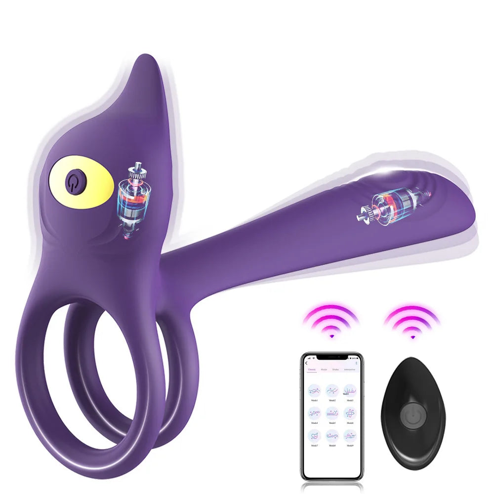 Male Penis Rings for Delay and Ejaculation Control Unisex Vibrating Penis Masturbator Cock Rings Adult Product Sex Toys for Men