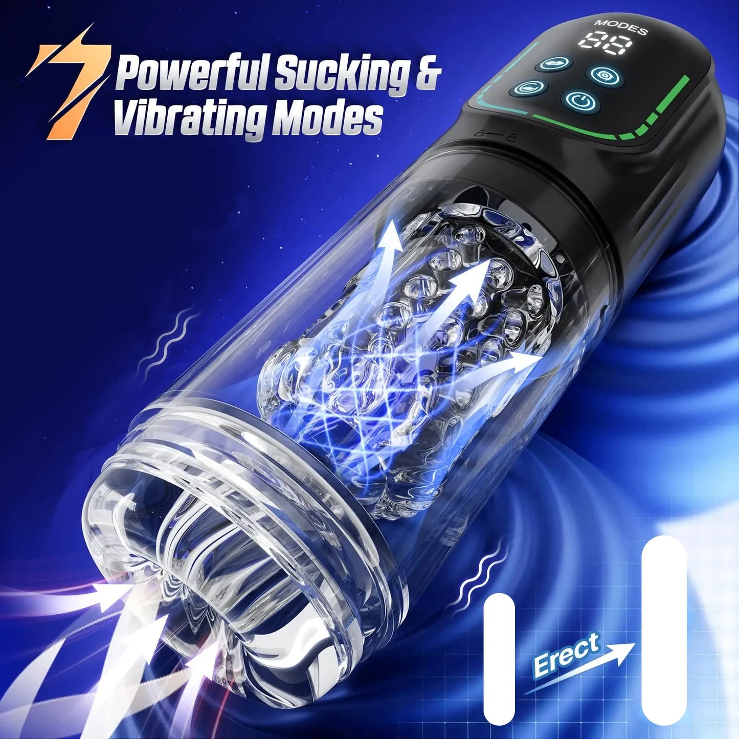 Automatic Male Masturbator with Sucking Vibrating Thrusting Rotating Licking Blowjob Machine Pocket Pussy Stroker Sex Toy Men