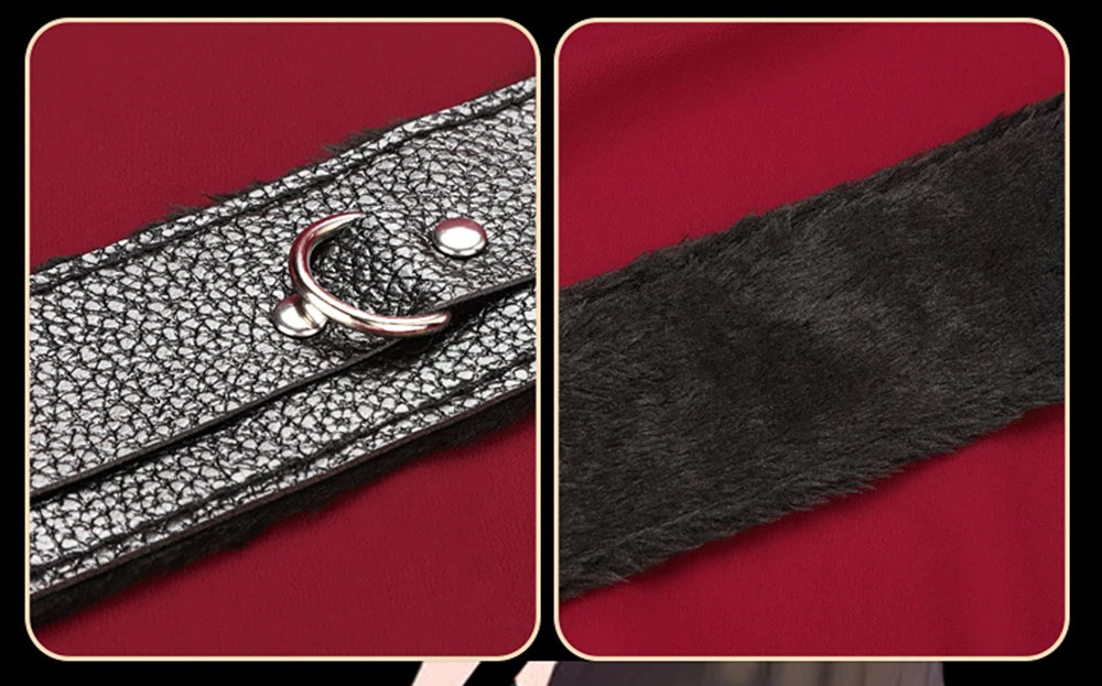 BDSM Bondage Restraint Kit 10 Pieces Drawstrings Collars Eye Masks Mouth Balls Whips Cotton Ropes Nipple Clamps Rope for Couple