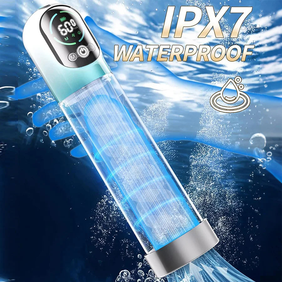 Electric Penis Pump with 5 Suction 6 Training Modes Automatic Male Masturbator LCD Pumps Enlargers Ault Sex Toys For Men