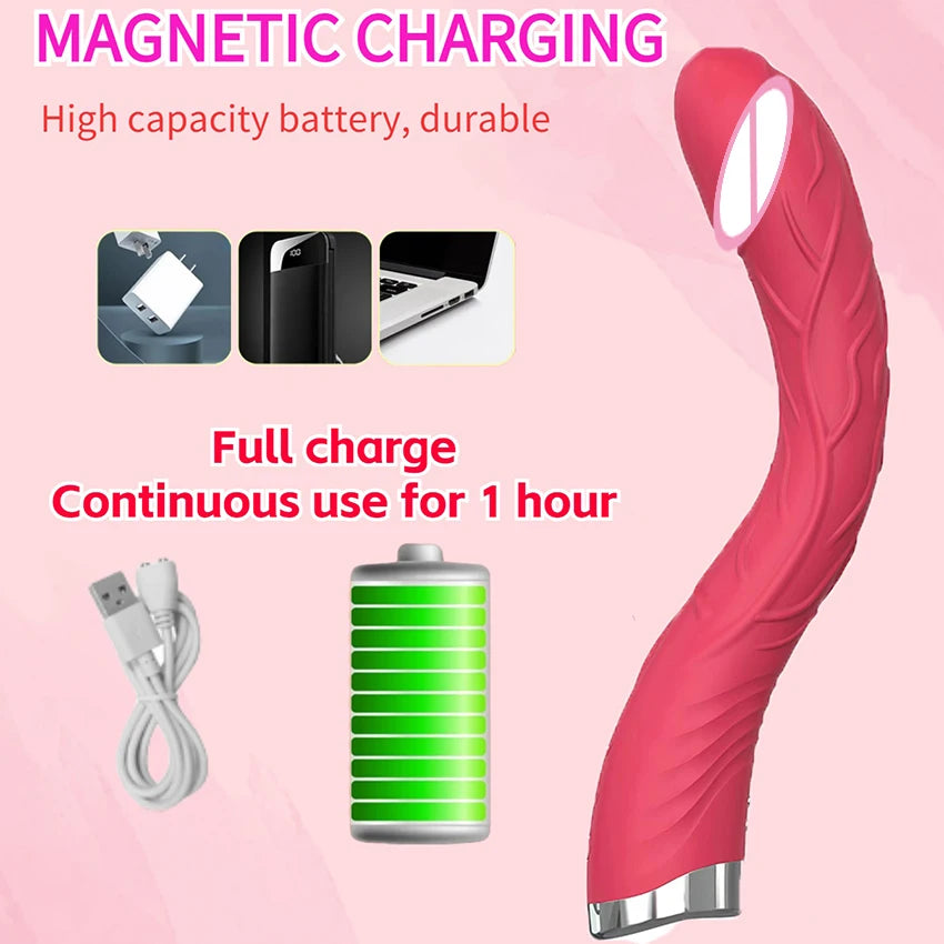 Long Vibrator Dildo Sex Toys For Women Powerful Vibro Magic Wand Clitoris And G Spot Stimulator Female Masturbation Adult Goods