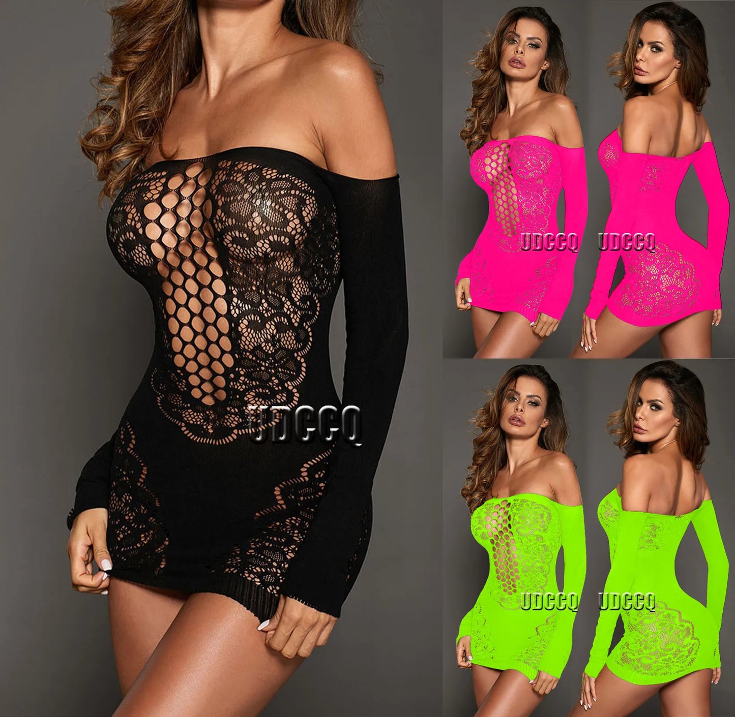 lingerie sexy hot erotic hot Babydoll Sexy  Lace HotErotic Langerie Plus Size Underwear Chemise Long sleeve intimates DRESS W358