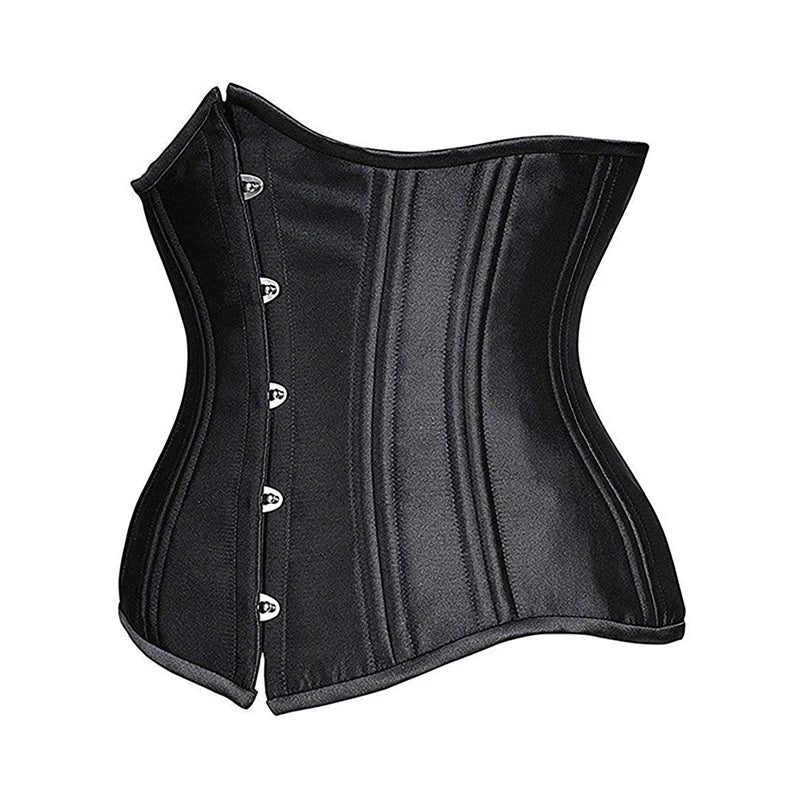 Women's Waist Trainer Corsets Underbust Heavy Duty 26 Steel Boned Underbust Gothic Hourglass Silhouette Corset