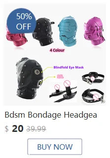 BDSM Leather Head Harness Oral Mouth Ball Restraint Hood Mouth Strap Bondage Gag Half Face Mask for Couple SM Slave Roleplay