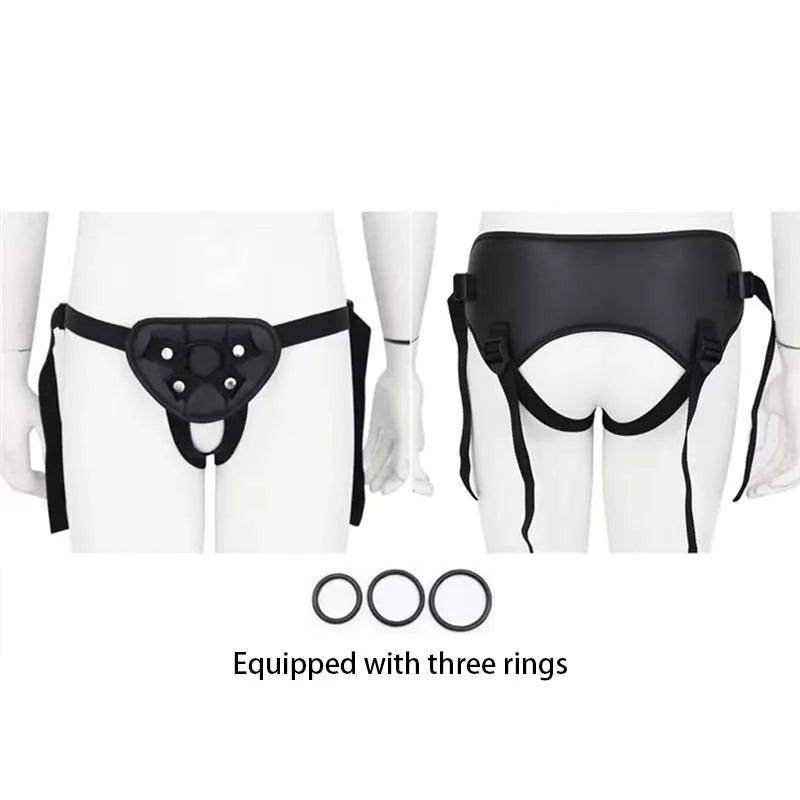 Wear Pants for Dildos Strap On Dildo Harness Adult Sex Toys for Women Men Pegging Dildo Adjustable Waist and Thigh Soft Leather